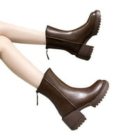 Čizme za žene modne jesenske i zimske čizme za gležnjeve s niskim potpeticama na petu platform pune