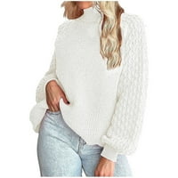 Simplmasygeni Fall džemperi za žene Trendy Turtleneck dugih rukava Velikomen na velikoj kaleu Care casual
