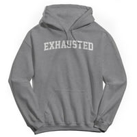 Iscrpljeni grafički sport sivi muški pamučni pulover hoodie