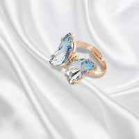 Jiyugala prstenovi za žene leptir prsten, gradijentni dragulj prsten, gradijentni prsten, podesivi prsten,