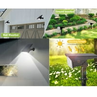 Walmeck LED-ovi Solarni energetski zidni svjetiljki Osetljiva na travnjak Podesiva svjetlina IP dizajn