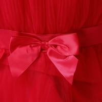 Žene Ljetna casual haljina s ramena Top vjenčana mrežasta mrežica mini haljina crvena xl