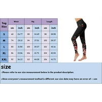 Ženske nogavice Stretne hlače utezanje Kompresije Valentinovo Ispisuje visoke struk hlače Yoga trčanje