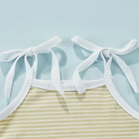 Toddler novorođenčad Dječji odjeća za odjeću Set ljetni prugasti prsluk vrhovi kratkih kostimi trenerke