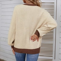 Majice dugih rukava za žene pletene džempere za žene sa dugmetom DECO vrećica dugih rukava dugim rukavima