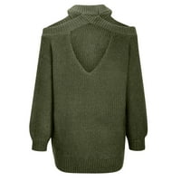 Vivianyo HD džemperi za žensko odobrenje plus veličine Ženski džemper sa ramenima Ženska labava jesen
