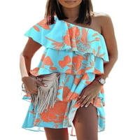 Avamo žene Seksi kratki rukav mini haljina prugaste ležerne ljetne plaže sadrmene haljine za odmor