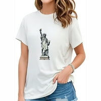 Kip Liberty New York City stilski grafički majica za žene - majica kratkih rukava sa ličnošću SAD-a