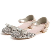 Sanviglor Girls Haljine cipele pjenušave sandale Glitter princeza cipela vjenčana lagana udobnost Mary Jane Sandal Rhinestone gležnjače ružičasta 2Y