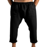Glonme Man Plain Plain Fitness Dno Ležerne prilike ljetne hlače Elastične struke Sportske pantalone