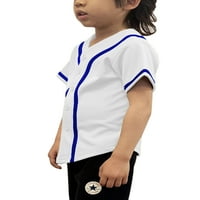 Lappel Kids bejzbol gumb Down Jersey League Sportski uniformama Veličina Mjesec do godina kratkih rukava