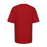 Košulje za žene Crvena prodaja Ženske kratke rukave Cvjetni print casual vrhovi Pulover bluza Majica