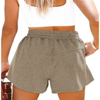 Colisha Dame Yoga kratki elastični struk Ljetne kratke hlače Solidna boja Dno Lounge Sport Pocket Mini