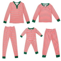 Guvpev božićne dječje majice hlače Obiteljska pidžamas odjeća za spavanje odjeća Božićne kostime - crvena