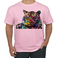 Divlji Bobby, šarena dugački tigar životinja Ljubitelj ljubavi Muška grafička majica, svijetlo ružičasta,
