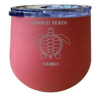 Hanalei Beach Hawaii Oz Coral Lasersko izolirano vino od nehrđajućeg čelika