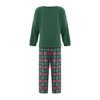 Nokiwiqis roditelj-dječja božićna pidžama, jelena tiskane vrhove sa plaičnim hlačama