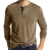 Muška košulja Dugih rukava Basic Majica Khaki Veličina XL