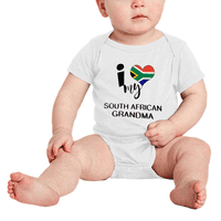 Srce moja južnoafrička baka Južna Afrika voli zastavu za bebe odjeću