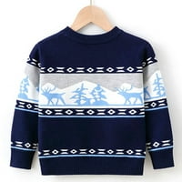 Uuszgmr džemperi za dječake Djevojke Toddler Božićni crtani deer Topli pleteni džemper s dugim rukavima