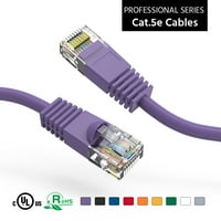 5ft CAT5E UTP Ethernet mrežom pokrenuta kabl ljubičasta, pakovanje