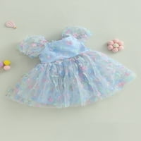 Eyicmarn Dječji dečji princeza haljina, dulle haljina za rušenje kože cvijet leptir a-line haljina za