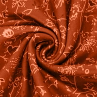 Plus size Žene Casual V izrez Boho cvjetni print kratkih rukava Grafičke majice Loop Comfy Trendy Pulover