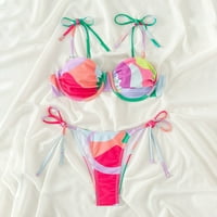 Ženski kupaći kostimi cvjetni push up bikini setovi Boja podudaranje Monokini kupaći kostimi Tržni kostimi