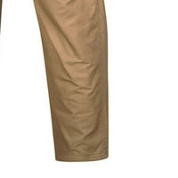 Teretne pantalone za muškarce Lagane kauzalne redovne fit ravne noge elastične strugove u prozračima