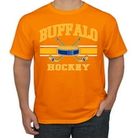 Wild Bobby City of Buffalo Hockey Fantasy Fon Sports Muška majica, narandžasta, 3x-velika