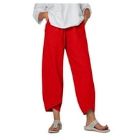 Ženske hlače Čvrsta boja sa džepom elastične struine povremene ležerne zabave