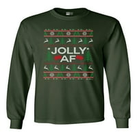 Majica za odrasle dugih rukava Jolly AF Božićni praznici smiješni DT