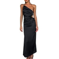 Baycosin Ljetne haljine za žene Maxi 's satenske rame Haljina duga suknja haljina večernja haljina