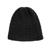 Beanie šešir za šešir za šešice za žene topla čvrsta twist pletena kukičana kapu za pulover hrpe
