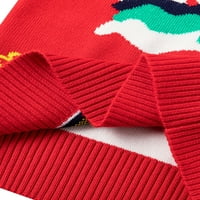 PUDCOCO Kids Božićni džemper O-izrez Dugi rukavi Pleteni pulover