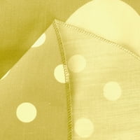 Haljine za žene Elegantni okrugli dekolte kratki rukav visoki struk ljeto srednje dužine A-line žuta