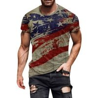 Digitalni krug 3D dnevni rukav Top kratka neovisnost Ležerne prilike T Moda ljetni vrat Muška košulja