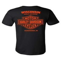 Harley-Davidson Muški pakirani B & S Džep prsa s kratkim rukavima - crna, Harley Davidson