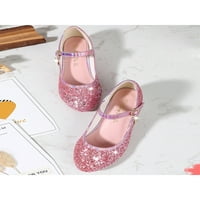 Kesitin Girls Prozračne casual okrugle cipele za cipele za djecu Dječji baleti Komforne kožne kopče