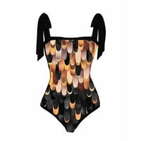 Kupaći kostimu za žene duboki V izrez cvjetni trbušni temmy Jedan bikini sa cvjetnim labavim plažom
