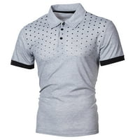 Top Fashion T rukava Ličnost Casual Majica s kratkom tačkicom Slim Print Muške muške bluze dugih rukava