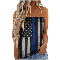 4. jula cijev za žene Američke američke majice za zastavu Osks bez rukava Grafički kaiševi domoljubnice Shops majice Casual Tops Bluze za žene 4. srpnja Kombinacije