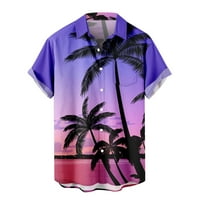 jsaierl muški gumb s kratkim rukavima dolje bluza tropsko print rever Havajska majica modni odmor na