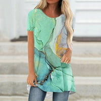 Ženska modna casual kratkih rukava Printira na pulover okruglog vrata TOP bluza T majice