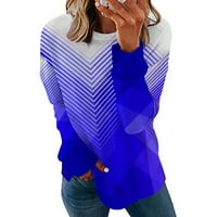 Puntoco plus veličina dugih rukava s dugim rukavima žene dugih rukava košulje tiskanje dukserice pulover