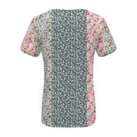 Vrhovi ženske ljetne modne modne V izrezom šuplje majica kratkih rukava majica vrh l