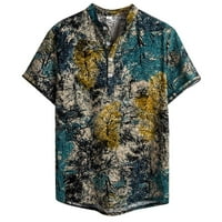 Pamučna havajska štamparska bluza na majici rukavska majica, kratka muška bluza Muška majica dugih rukava