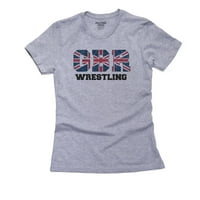 Great Britanski hrvanje - Olimpijske igre - Rio - zastava Ženska pamučna siva majica