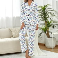 Motociklizam i padobranstvo Ženska pidžama Set gumba Down Sleepwear PJ Set Loungewear Noćno odijelo