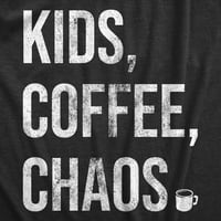 Muška djeca kafe haos majica smiješni kofeine ovisnici roditeljstvo lude djece šala za momke - s grafičkim
